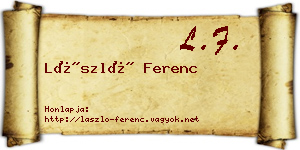 László Ferenc névjegykártya