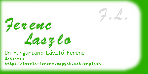 ferenc laszlo business card
